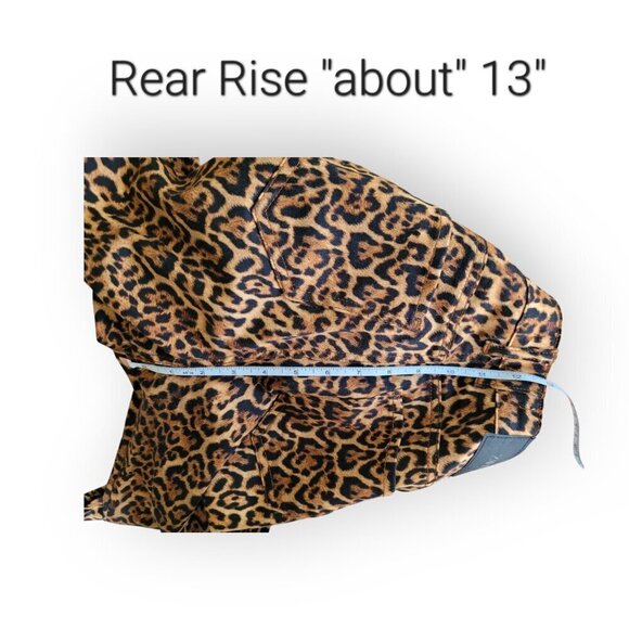 ZARA Leopard Print Stretchy Pants Size 2 Trendy Animal Print Stretch Trousers - Picture 7 of 10